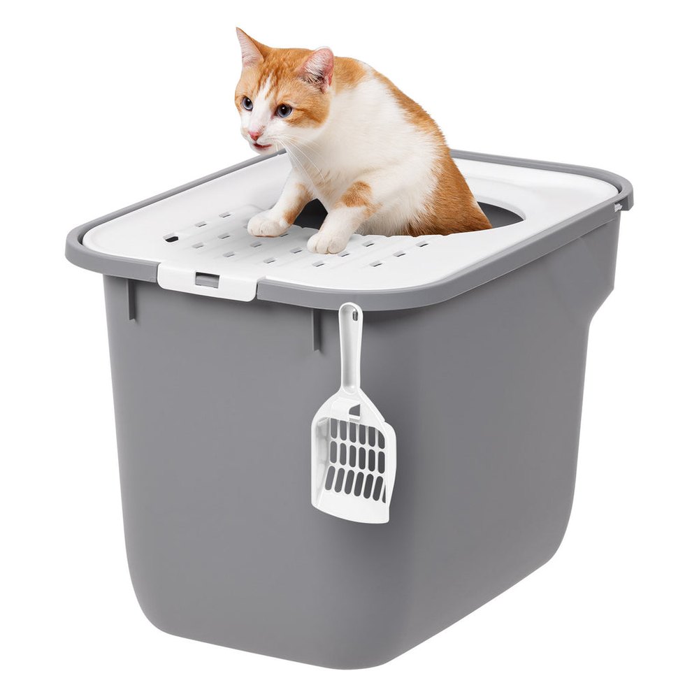 IRIS USA Top Entry Cat Litter Box with Scoop, Large product photo