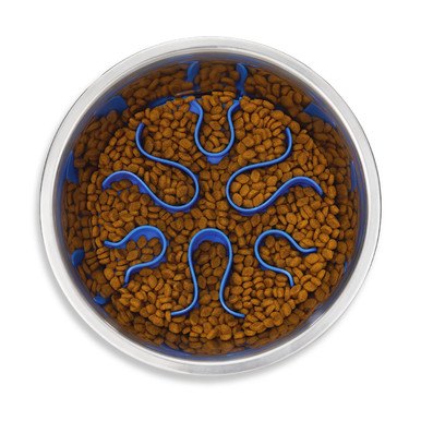 Outward Hound Fun Feeder Stainless Steel Slow Feeder Dog Bowl product photo